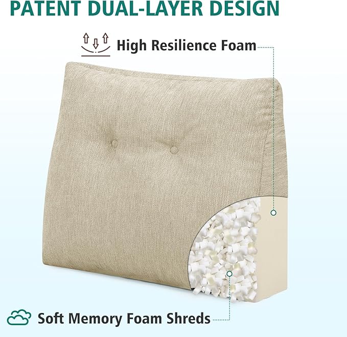 TANYOO Back Support Pillow for Recliner Soft Dual Layer Lumbar Support Pillow - Image 2