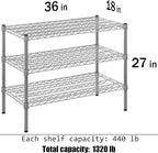 Regal Altair 18" Deep x 36" Wide x 27" Height Wire Shelving Kit | 3-Tier | NSF - Image 3