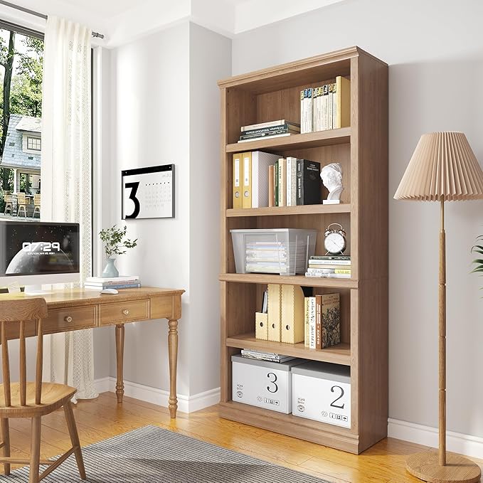 Bevfint 70 in Tall Bookcase, 33 inch Wide Floor Standing Indoor Furniture - Image 5