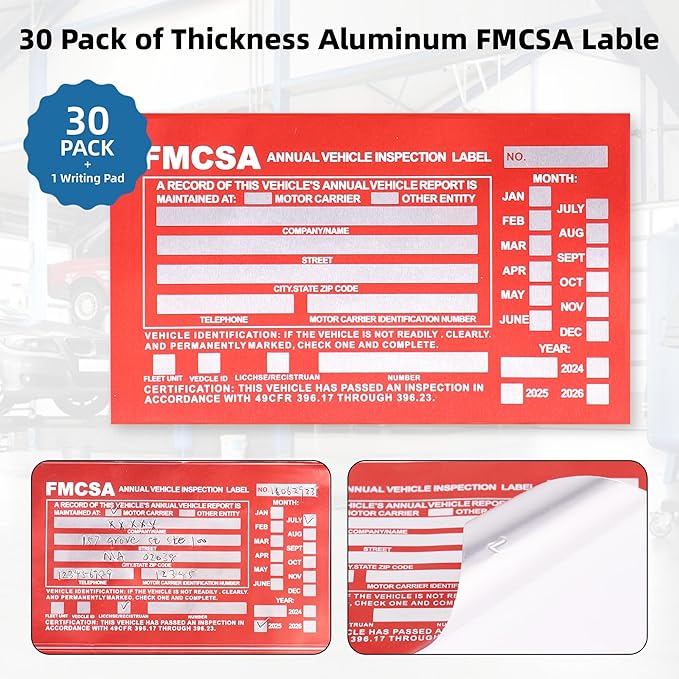30-Pack Annual Vehicle Inspection Report Form, 3-Ply Carbonless Form and - Image 5