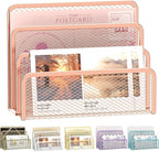 SUPEASY Mail Organizer for Desk, Mesh Metal Mail Holder Countertop by SUPEASY