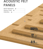 Large Felt Bulletin Board 48" x 36" Cork Board Alternative-12 Pack - Image 4