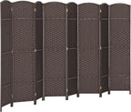 HOMCOM Room Divider, 8 Panel Folding Privacy Screen, 5.6' Tall Freestanding by HOMCOM