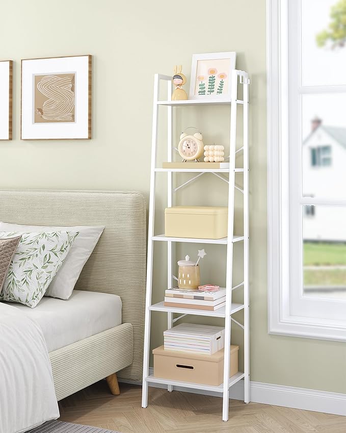 Hzuaneri Ladder Shelf, Bookshelf Bookcase, Freestanding Corner Storage Shelve - Image 7