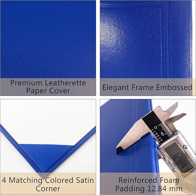 GraduationMall 11"x14" Imprinted Padded Diploma Cover Certificate Holder Royal - Image 3
