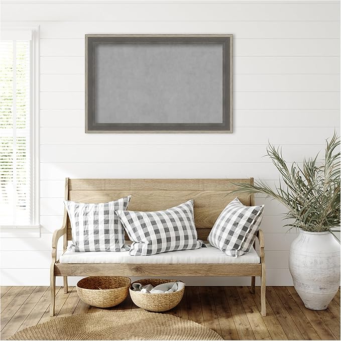 Amanti Art Grey Framed Magnetic Board 25x37 Large Vision Board - Image 6