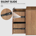FATIGOS Wooden 2 Drawer File Cabinet, Wood Vertical Filing Cabinet Fits Hanging - Image 4