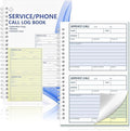 100 Sets Service Call Log Book 5 5/8 x 8 1/2" 2 Part Carbonless 2 Message Sets by Unknown