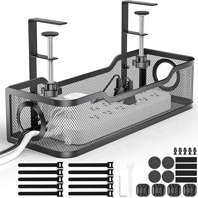Under Desk Cable Management Tray, GZOKMOG Cord Management by GZOKMOG