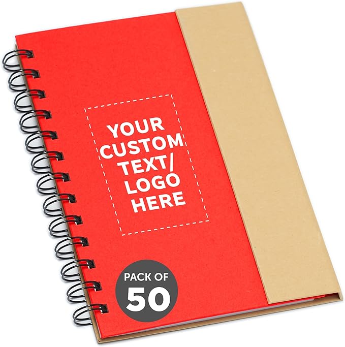 DISCOUNT PROMOS Custom Eco Friendly Spiral Notebooks by DISCOUNTPROMOS