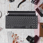 Adventurers Typewriter Style Retro Mechanical Keyboard LED Backlight 83 Keys - Image 5