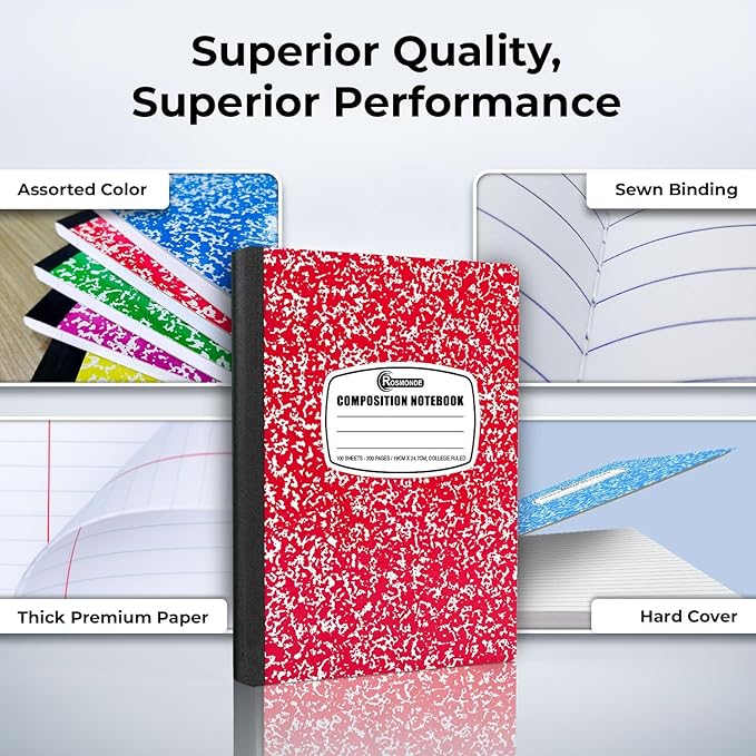 Rosmonde 5000 Pack Composition Notebooks Bulk, College Ruled, Jumbo Pallet of - Image 2