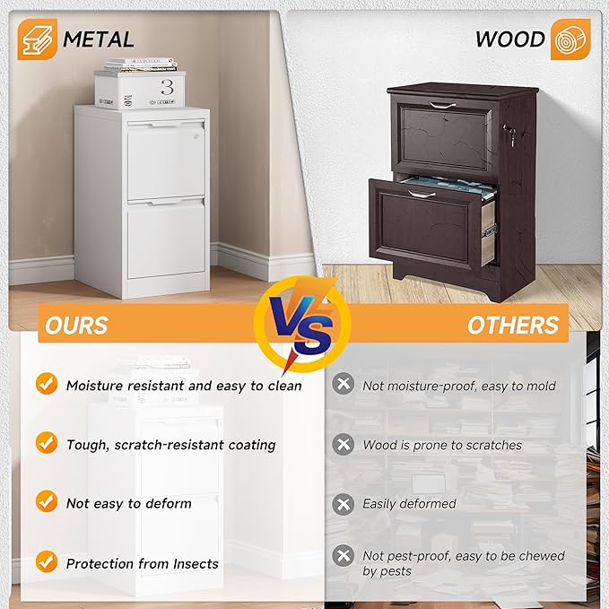 Bestoo 2-Drawer File Cabinet - Image 5