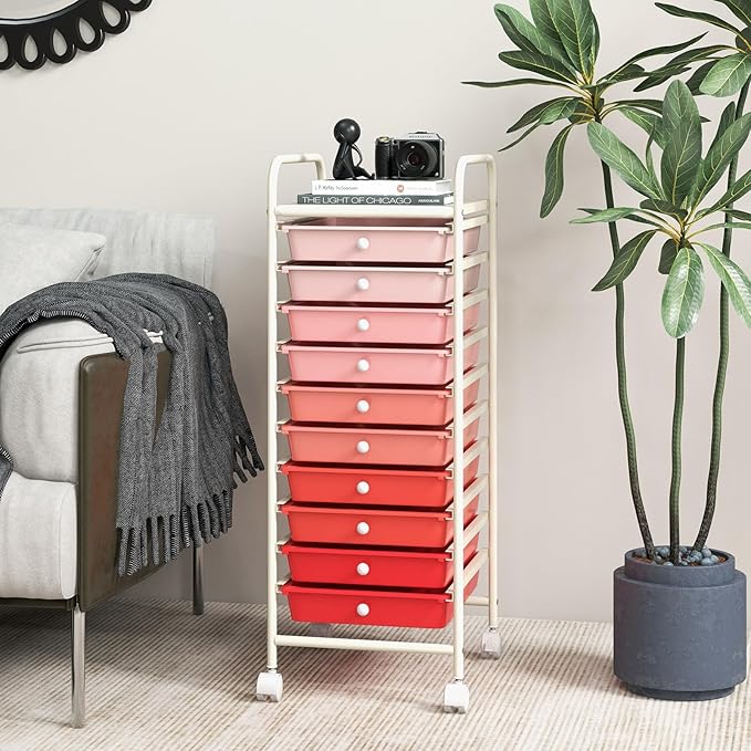 GLACER 10 Drawers Rolling Cart, Storage Cart - Image 8