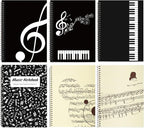 Music Notebook, Blank Sheet Note book, Cardboark Spiral NoteBook Manuscript - Image 5