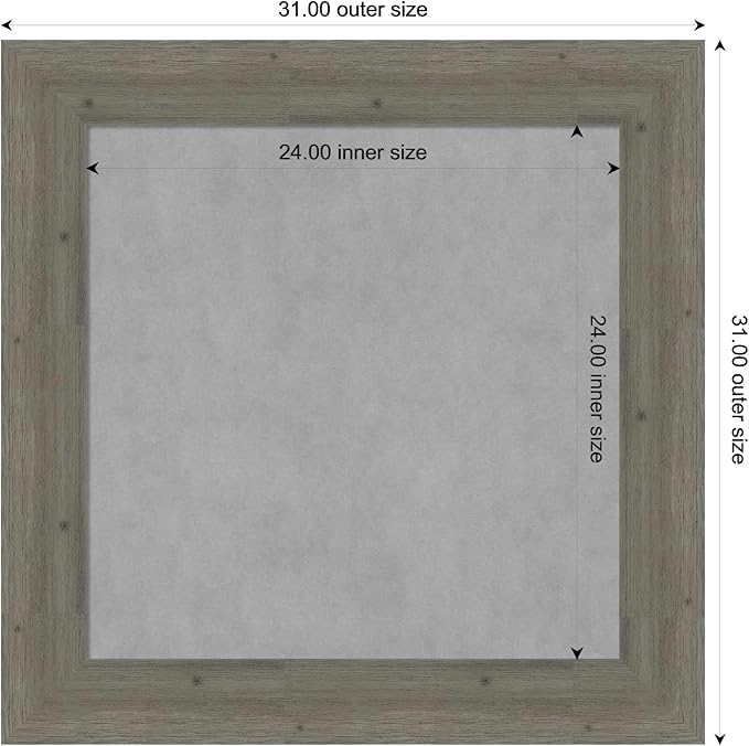 Amanti Art Grey Framed Magnetic Board 31x31 Medium Vision Board - Image 3