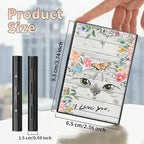 BWEGRHE Slim Credit Card Holder, Cat Flowers RFID Blocking Metal Wallet - Image 2