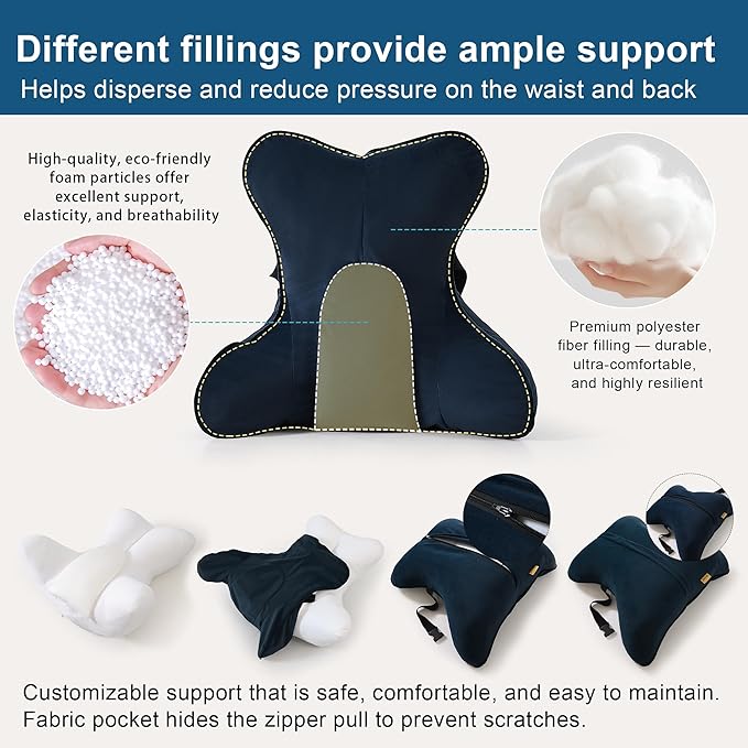 Ailuteie Lumbar Support Pillow – Multi-Functional Ergonomic Back Cushion - Image 3