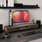 fenge dual monitor stand with storage, desk shelf on a desk or shelf