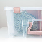 artbin super satchel double deep, 8-compartment box, rose, package contents