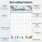 GuassLee Large Wall Calendar 2026-2027, 24-Month Vertical Wall Calendar Runs - Image 6