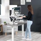 VIVO 36 inch Desk Converter, K Series, Height Adjustable Sit to Stand Riser - Image 9