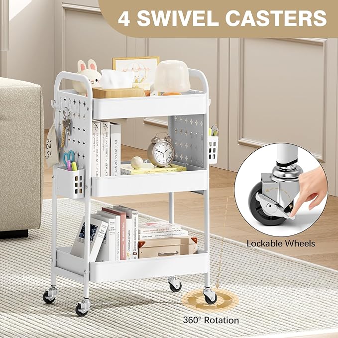 KINGRACK 3 Tier Rolling Cart - Image 4