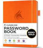 Clever Fox Password Book with alphabetical tabs. Internet Address Organizer by CleverFox
