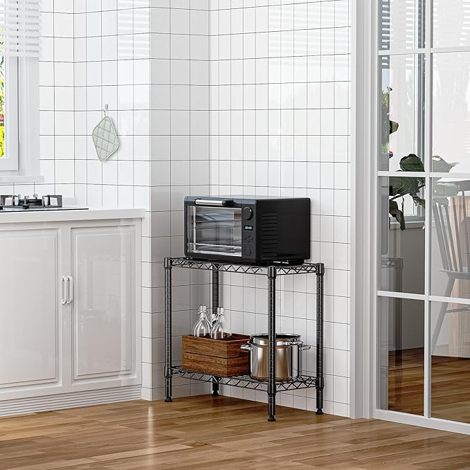 MZG 220 lbs 2 Tier Storage Rack Metal Wire Shelving Unit, Storage Standing - Image 5