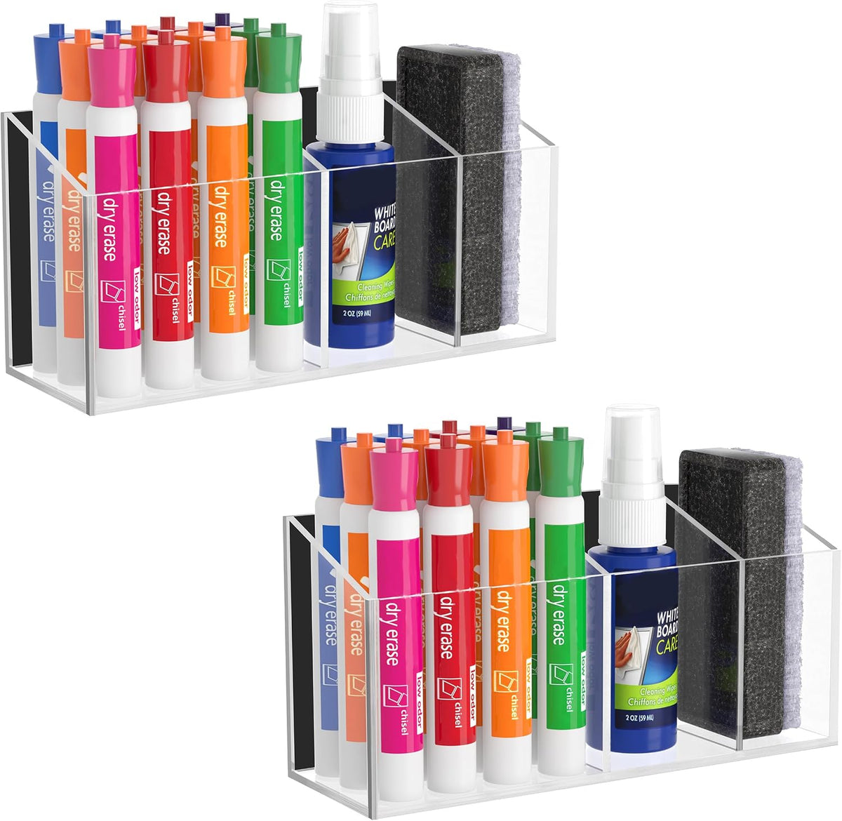 HBlife 2 Pack Magnetic Dry Erase Marker Holder