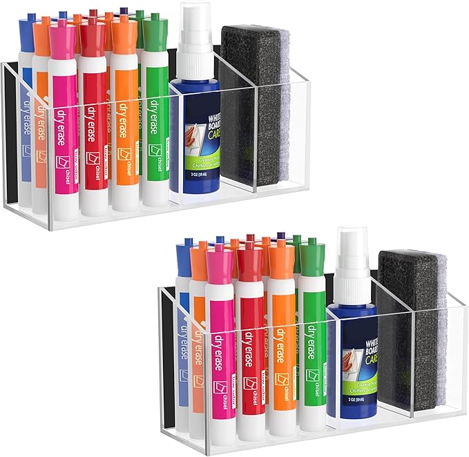 HBlife 2 Pack Magnetic Dry Erase Marker Holder by HBlife