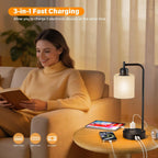 sibrille industrial table lamps with linen shade, set showing dimensions