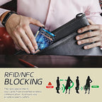 BWEGRHE Small Travel Wallets, RFID Blocking PU Leather Credit Card Holder - Image 3