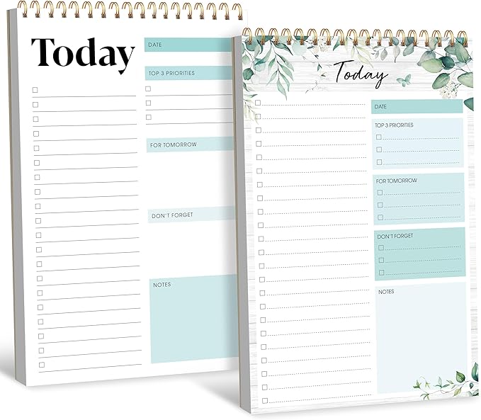 2 To Do List Notepads, Daily Planner Notebook by Gethelud