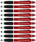 Personalized Pens with Gel Highlighter and Stylus -200 Pack Bulk-Free Imprint -