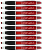 Personalized Pens with Gel Highlighter and Stylus -200 Pack Bulk-Free Imprint -