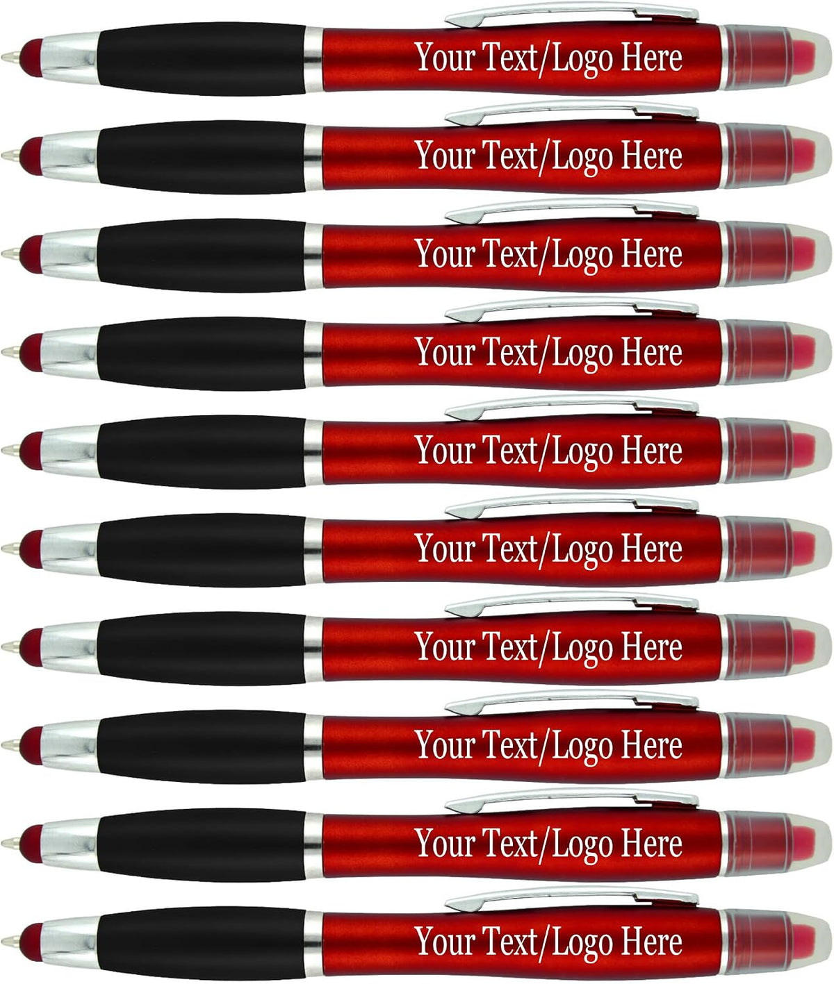 Personalized Pens with Gel Highlighter and Stylus -200 Pack Bulk-Free Imprint -