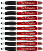 Personalized Pens with Gel Highlighter and Stylus -200 Pack Bulk-Free Imprint - by Sypen
