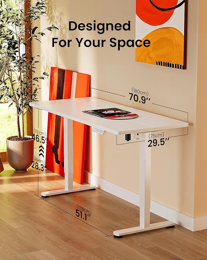 ErGear Height Adjustable Electric Standing Desk, 71 x 30 Inches Sit Stand up - Image 9
