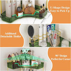 SUNZOS Bathroom Counter Organizer, Corner Vanity Cosmetic Storage - Image 3