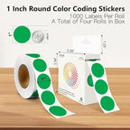 Green 1 Inch Round Color Coding Labels - Image 2