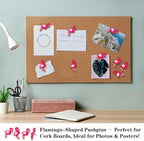 25 pcs Pink Flamingo Push Pins Cute Thumbtack Photos Wall Maps Bulletin Board - Image 6