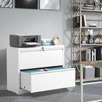 FLIXELIO File Cabinets 2 Drawer, Metal Office Storage Filing Cabinet - Image 2