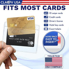 Claev - Horizontal Flexible and Tear Resistant Card Protector - Clear, 4x3 Inch - Image 2