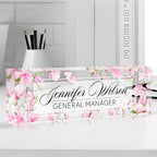AZUFEMOS Personalized Acrylic Desk Name Plate - Image 4