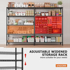 REIBII 1600LBS Storage Shelves 69.8''W Metal Shelving 5 Tier Wire Shelving Unit - Image 6