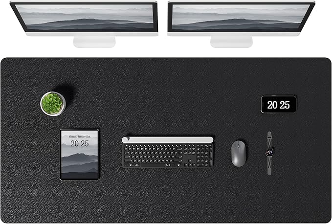 Aothia Leather Desk Pad Protector, Office Desk Mat, Large Mouse Pad, Laptop by AothiaSimpleNaturalUnique