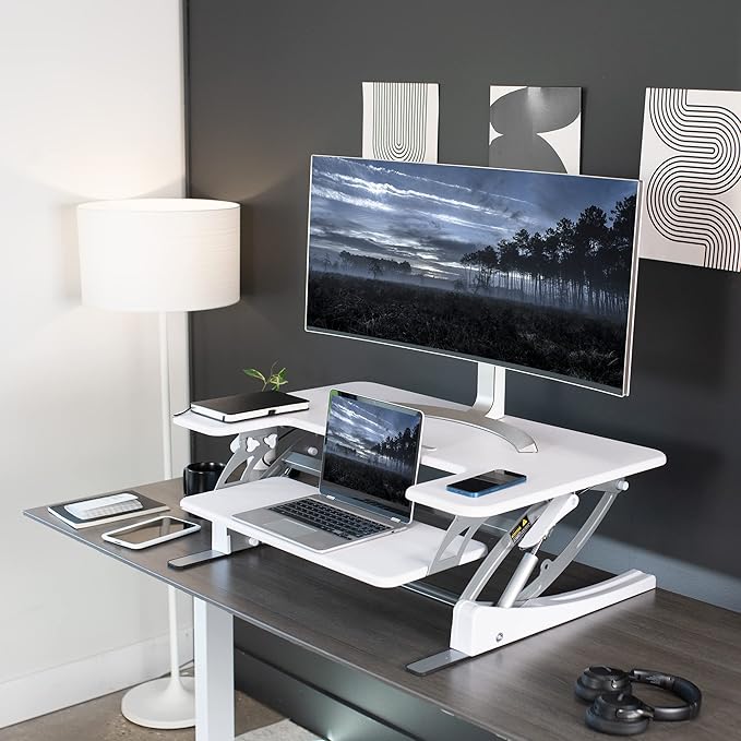 VIVO 36 inch Height Adjustable Stand Up Desk Converter, V Series, Quick Sit to - Image 6