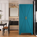 qinptwut 71" metal storage cabinet with doors and, close-up detail