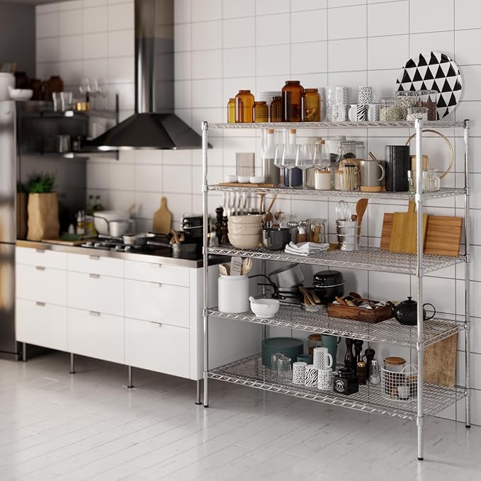 Regal Altair 24" Deep x 54" Wide x 64" Height Wire Shelving Kit | 5-Tier | NSF - Image 2